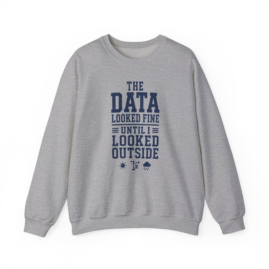 The Data Looked Fine Until I Looked Outside Crewneck