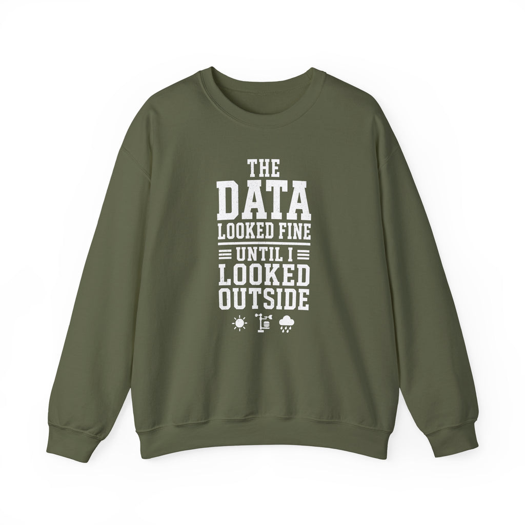 The Data Looked Fine Until I Looked Outside Crewneck
