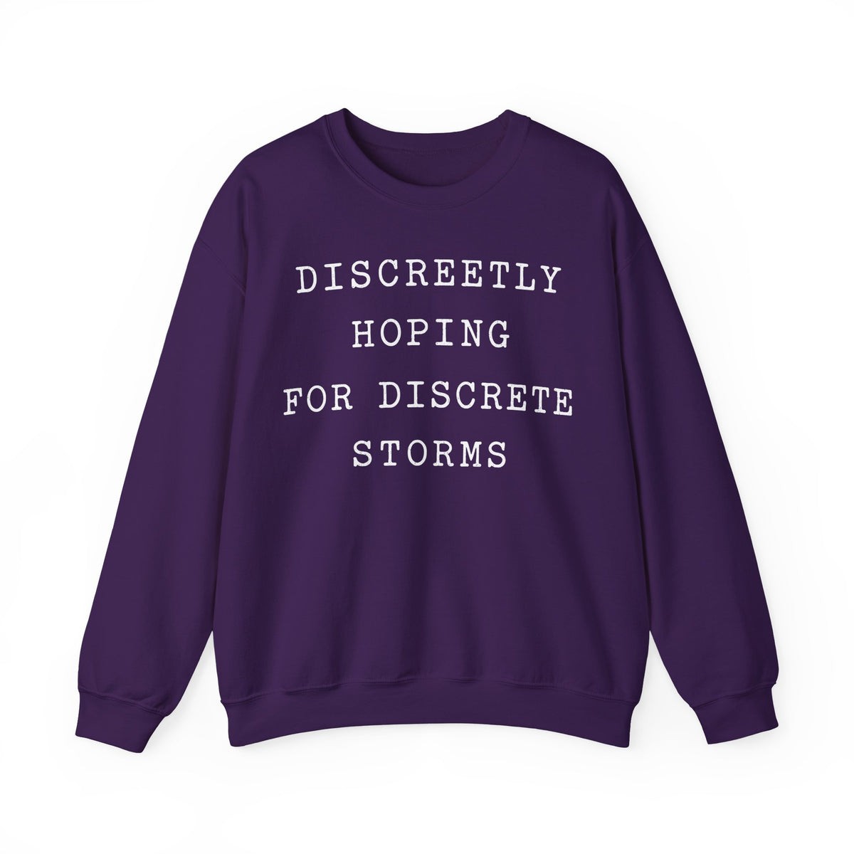 Discreetly Hoping for Discrete Storms Crewneck