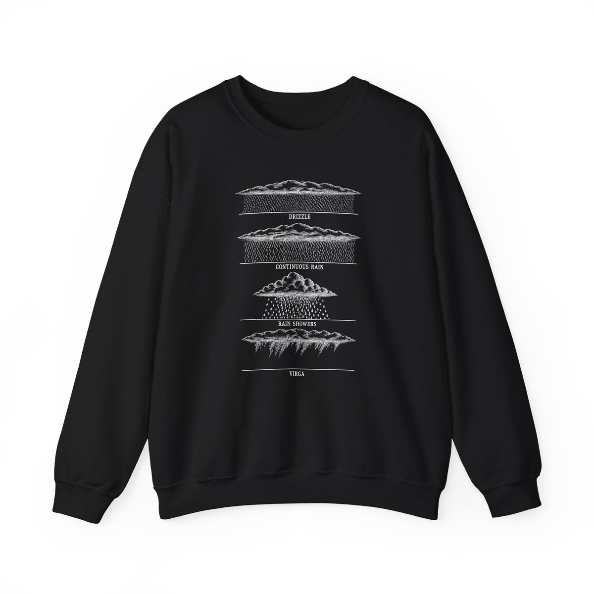 Drizzle Rain Showers and Virga Crewneck