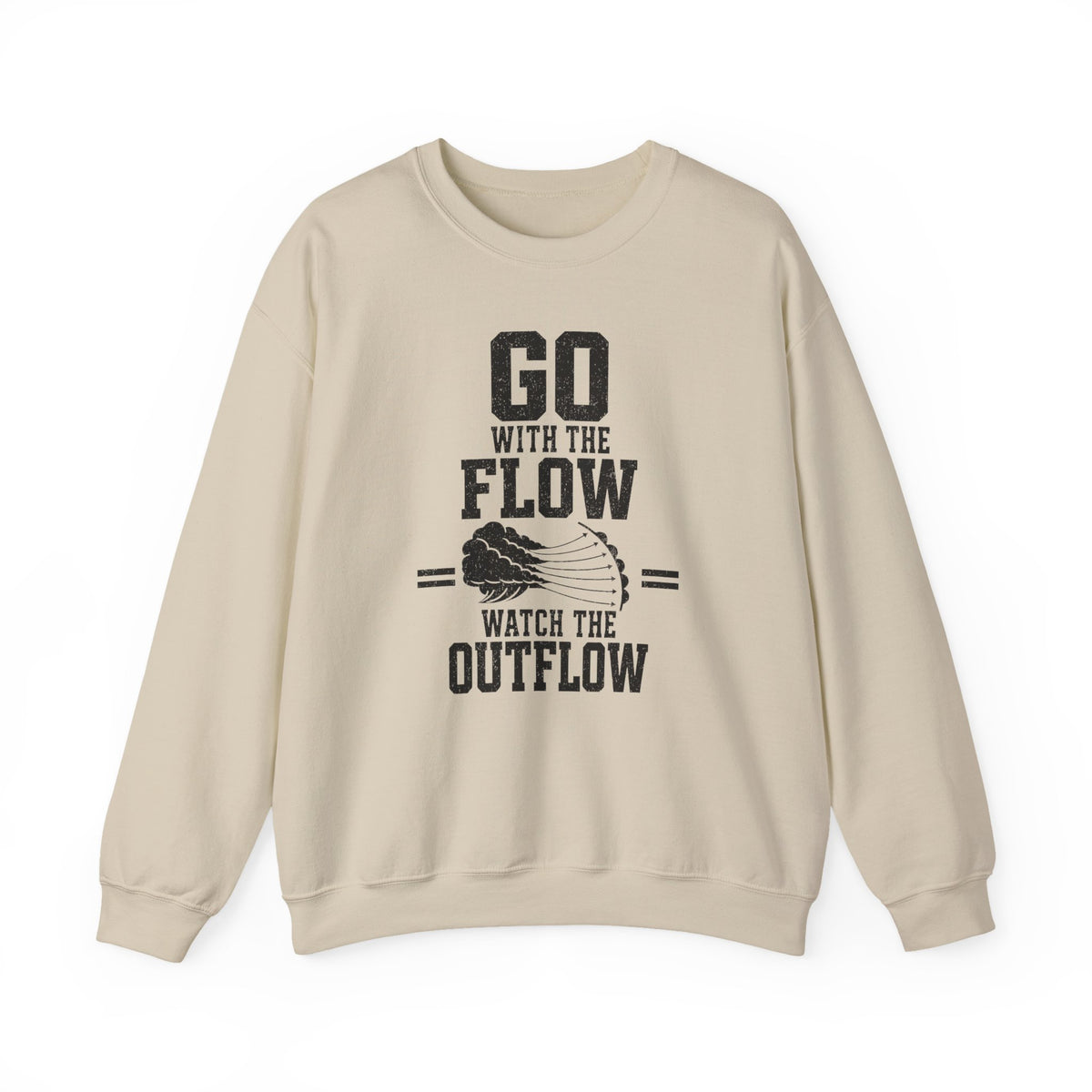 Go with the Flow Watch the Outflow Crewneck
