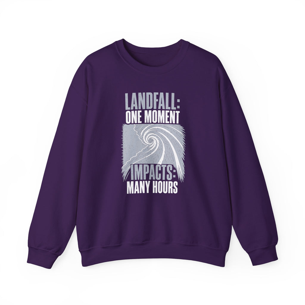 Landfall One Moment Impacts Many Hours Crewneck