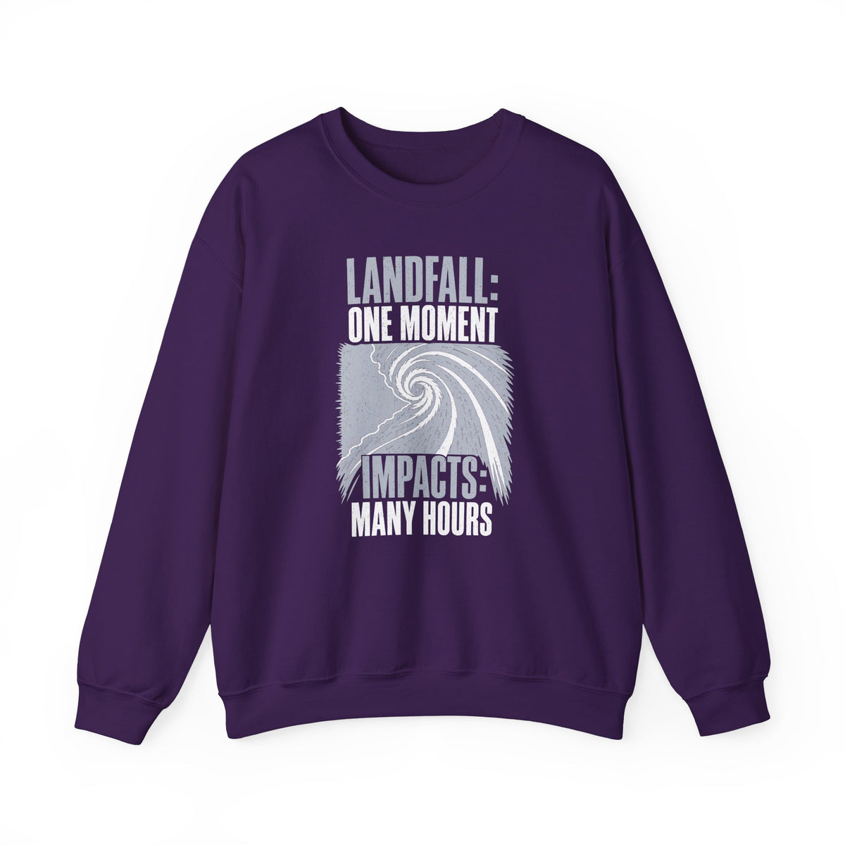 Landfall One Moment Impacts Many Hours Crewneck