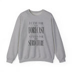 I Came for the Forecast Stayed for the Structure Crewneck