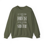 I Came for the Forecast Stayed for the Structure Crewneck