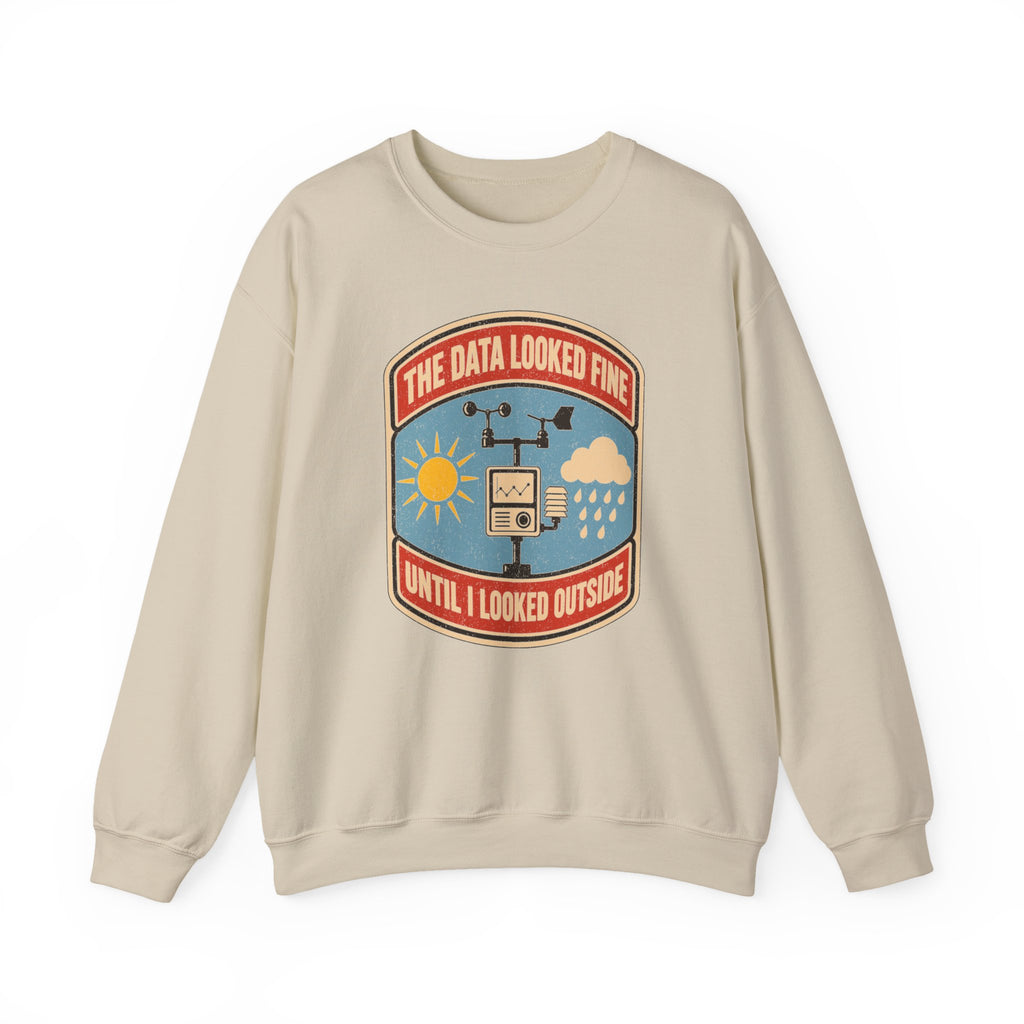The Data Looked Fine Until I Looked Outside Crewneck