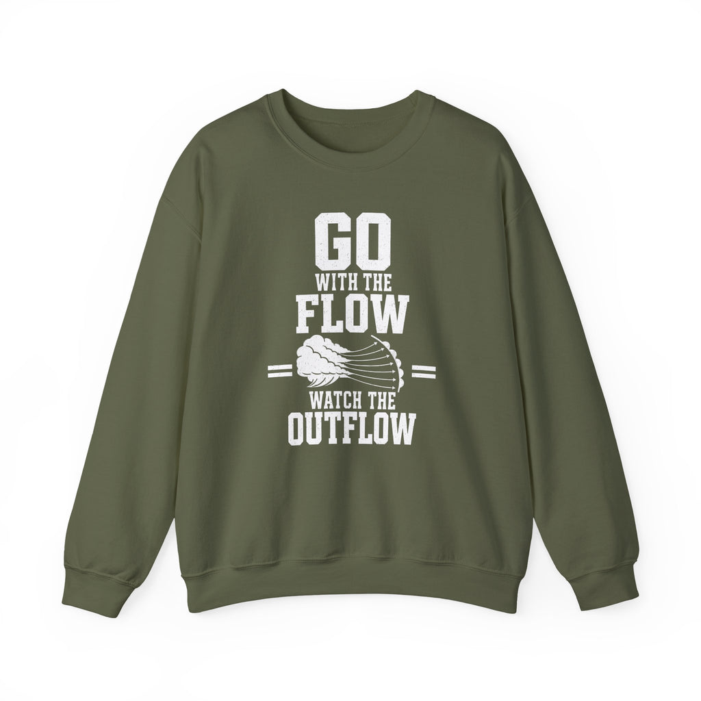 Go with the Flow Watch the Outflow Crewneck