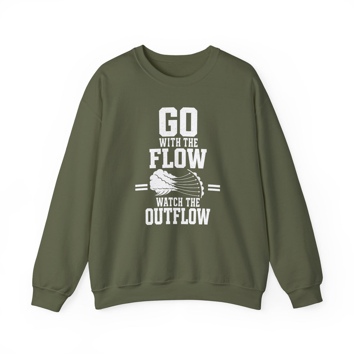Go with the Flow Watch the Outflow Crewneck