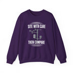 Site with Care Then Compare Crewneck