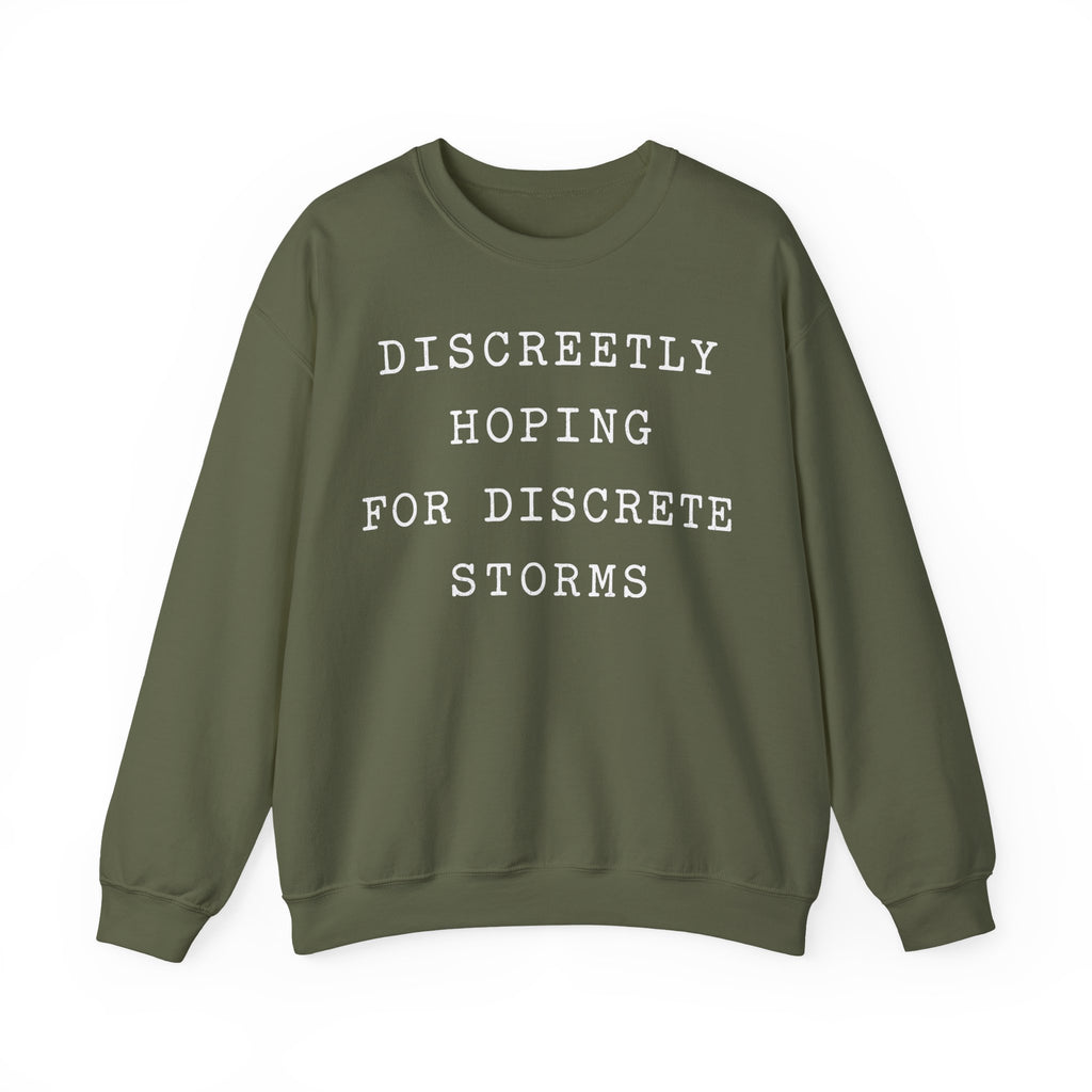 Discreetly Hoping for Discrete Storms Crewneck