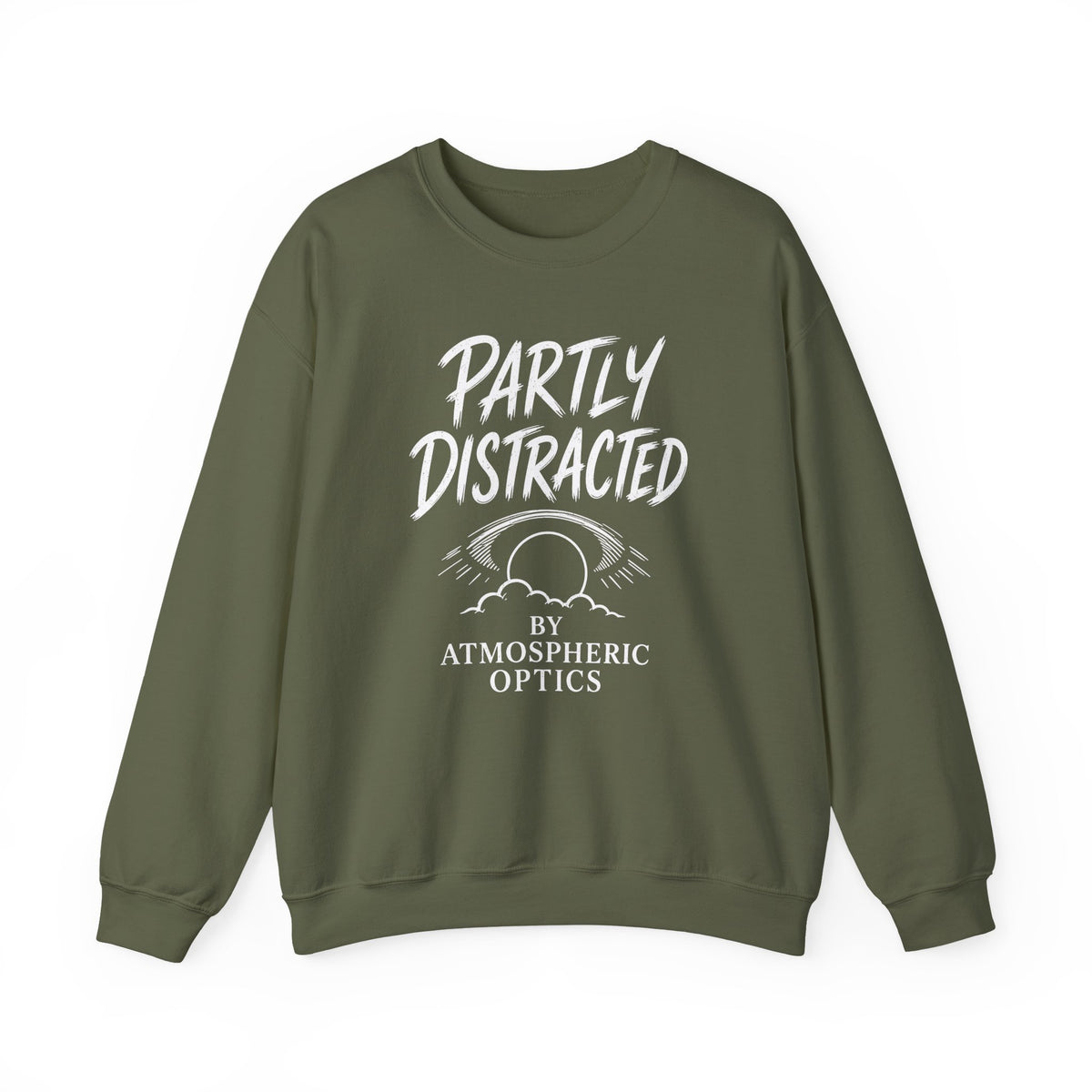 Partly Distracted by Atmospheric Optics Crewneck