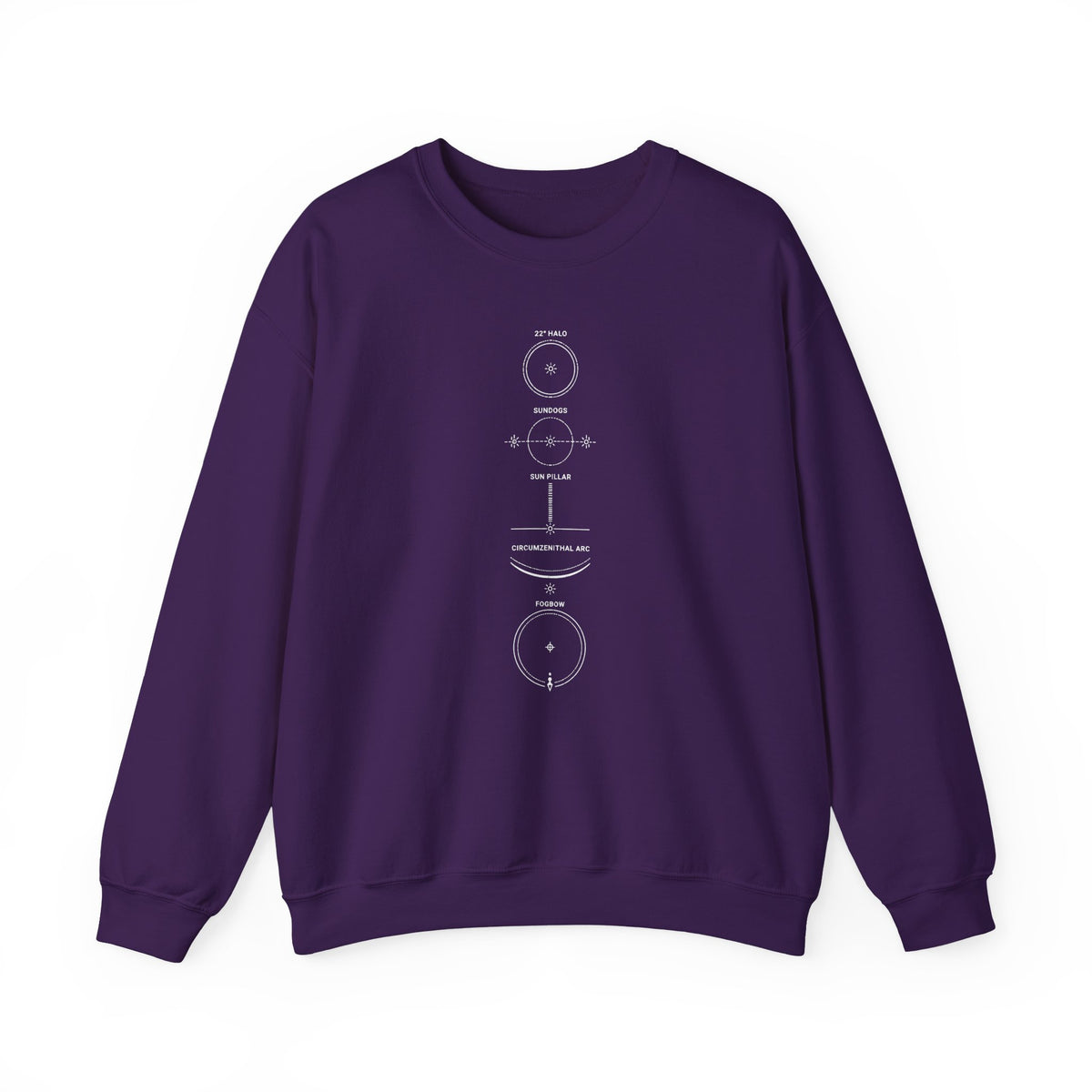 Halo Sundogs Sun Pillar Arc and Fogbow Crewneck