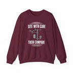Site with Care Then Compare Crewneck