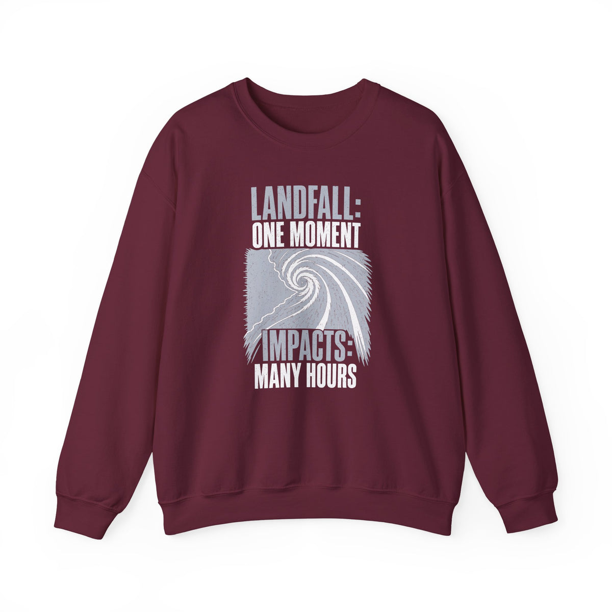 Landfall One Moment Impacts Many Hours Crewneck