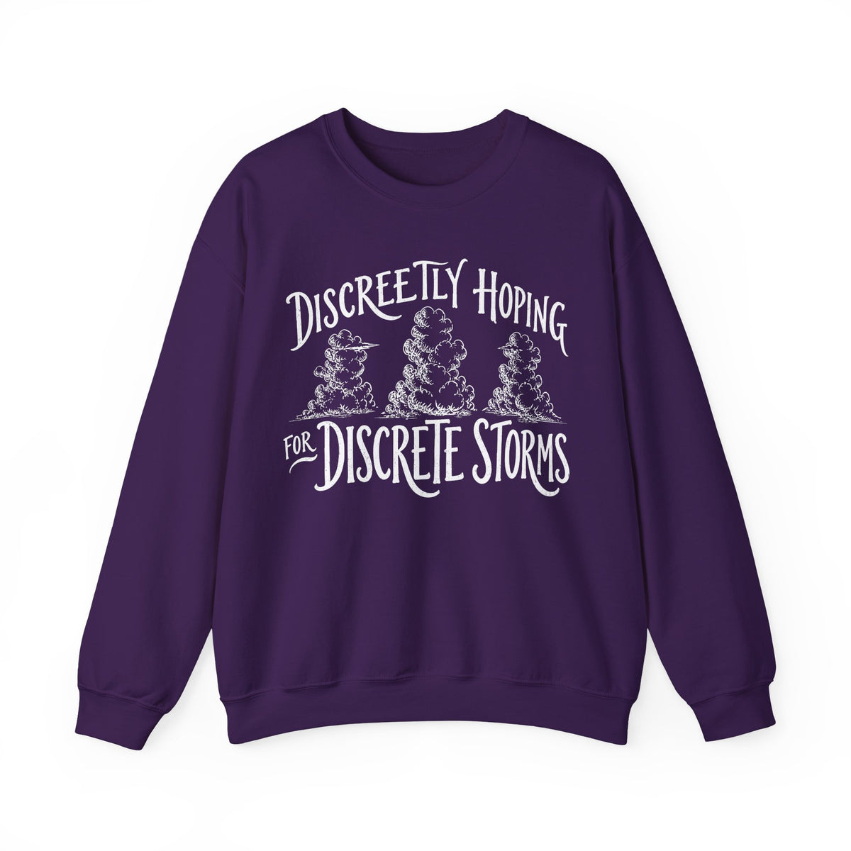 Discreetly Hoping for Discrete Storms Crewneck