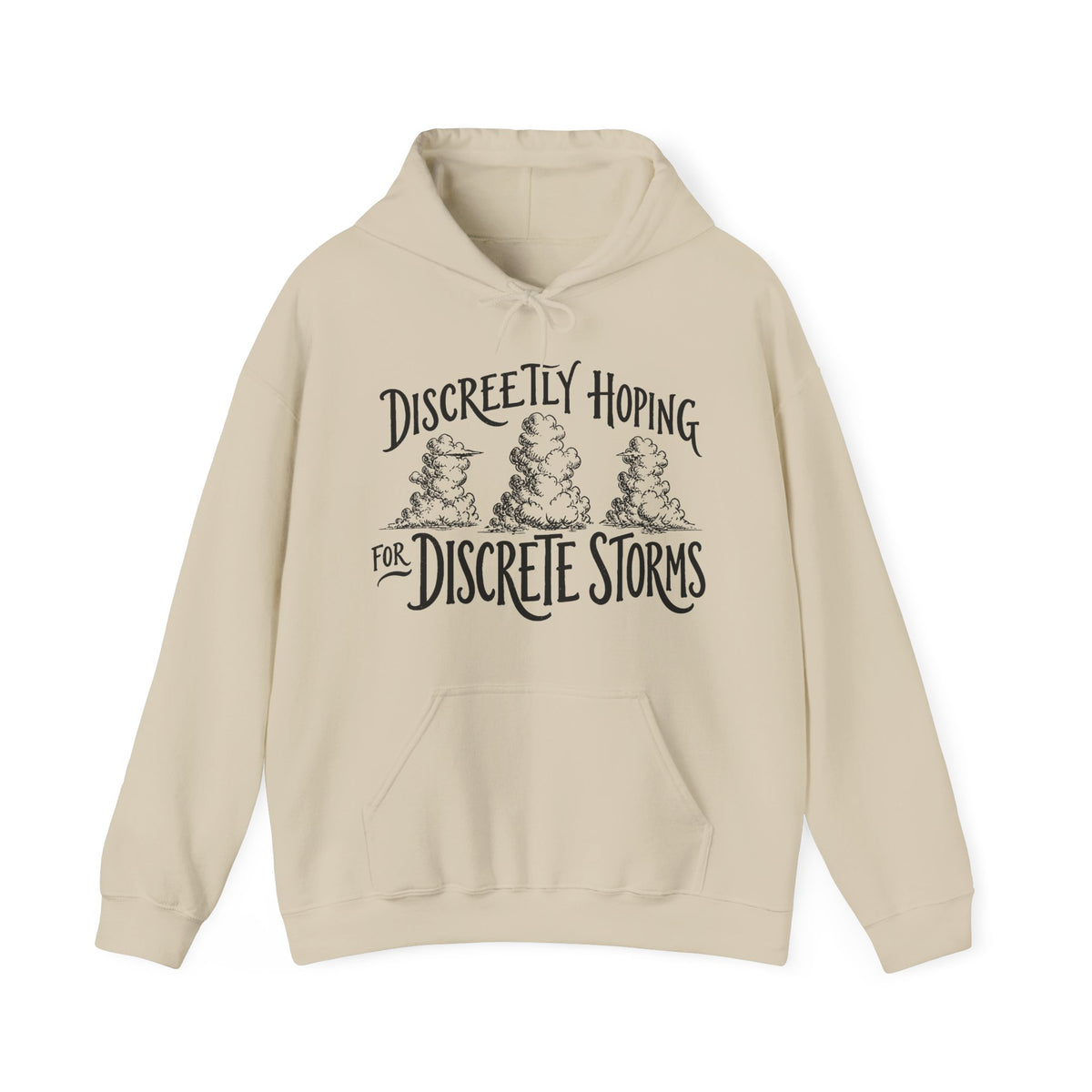 Discreetly Hoping for Discrete Storms Hoodie