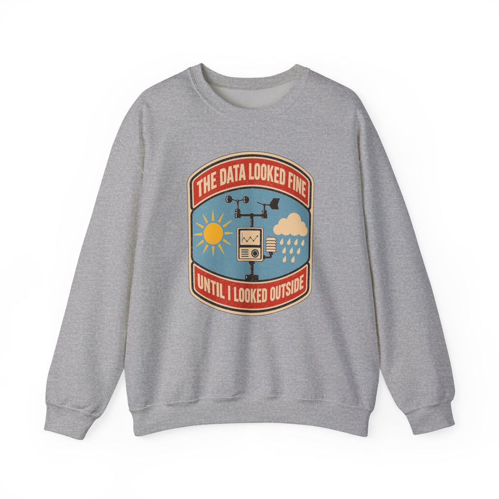 The Data Looked Fine Until I Looked Outside Crewneck