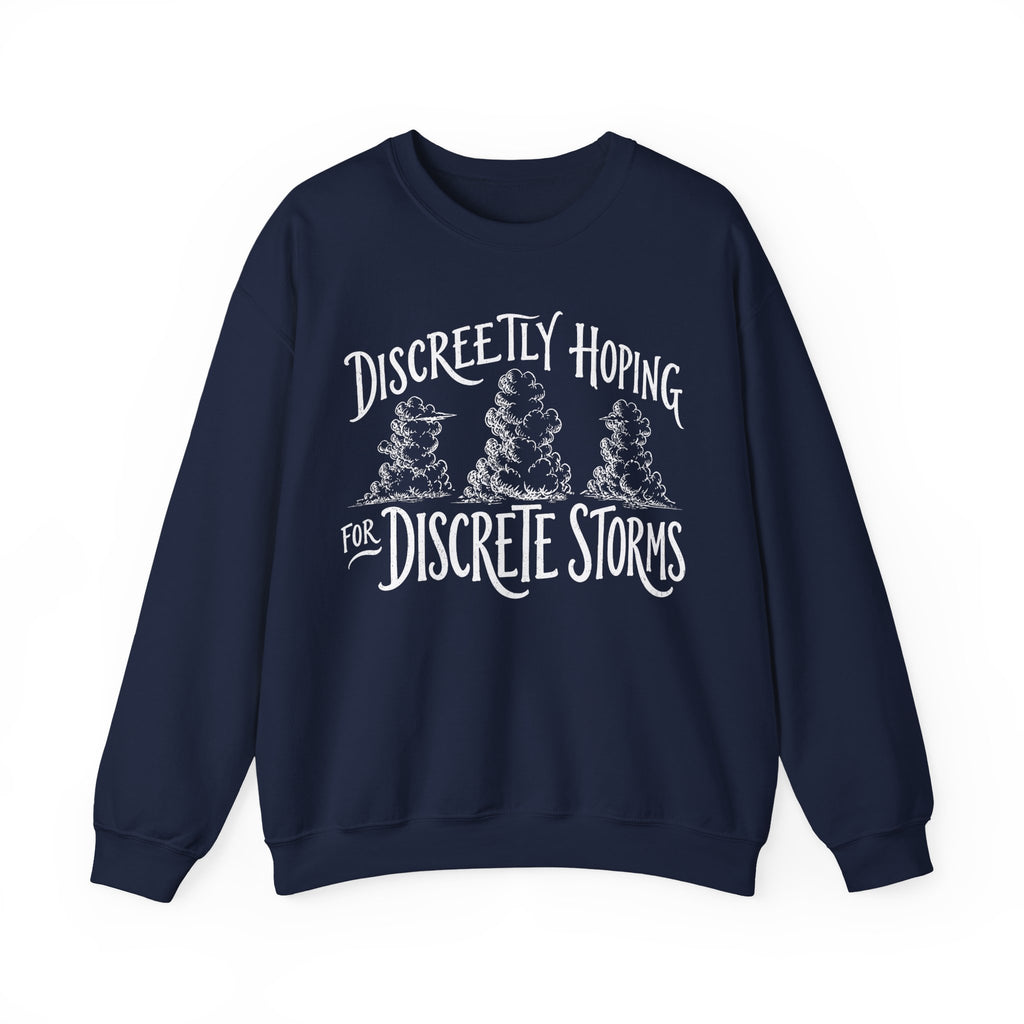 Discreetly Hoping for Discrete Storms Crewneck