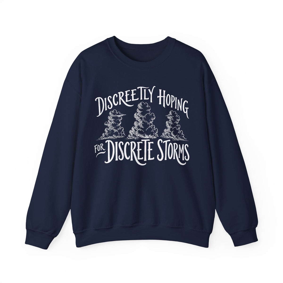 Discreetly Hoping for Discrete Storms Crewneck