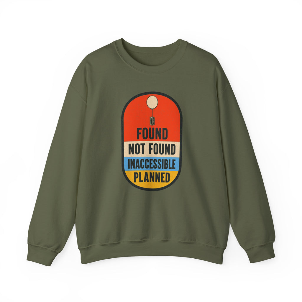 Found Not Found Inaccessible Planned Crewneck