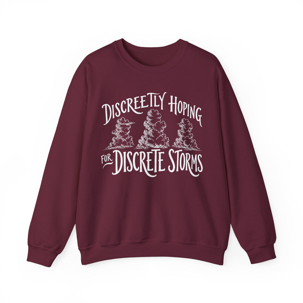 Discreetly Hoping for Discrete Storms Crewneck