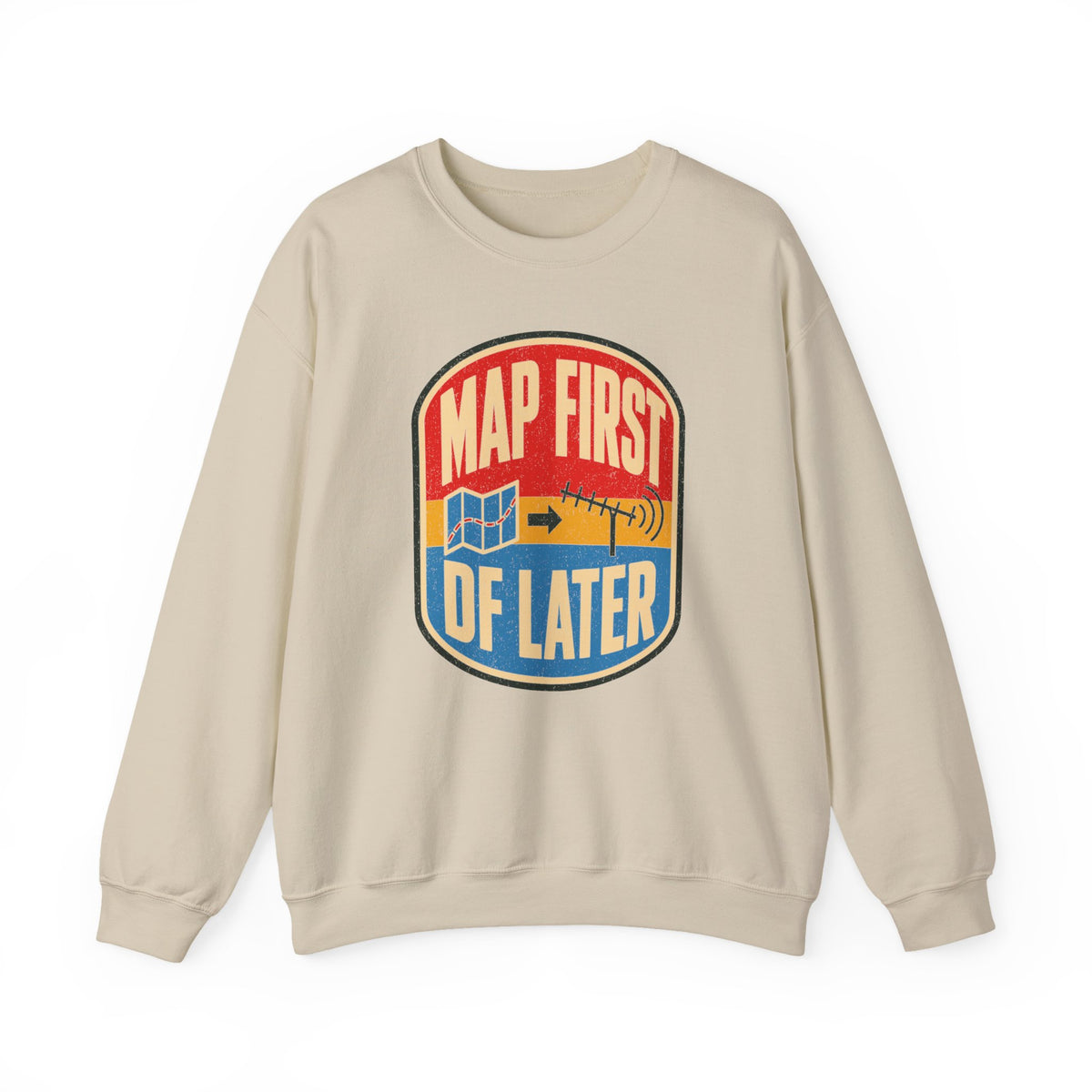 Map First RF Later Crewneck