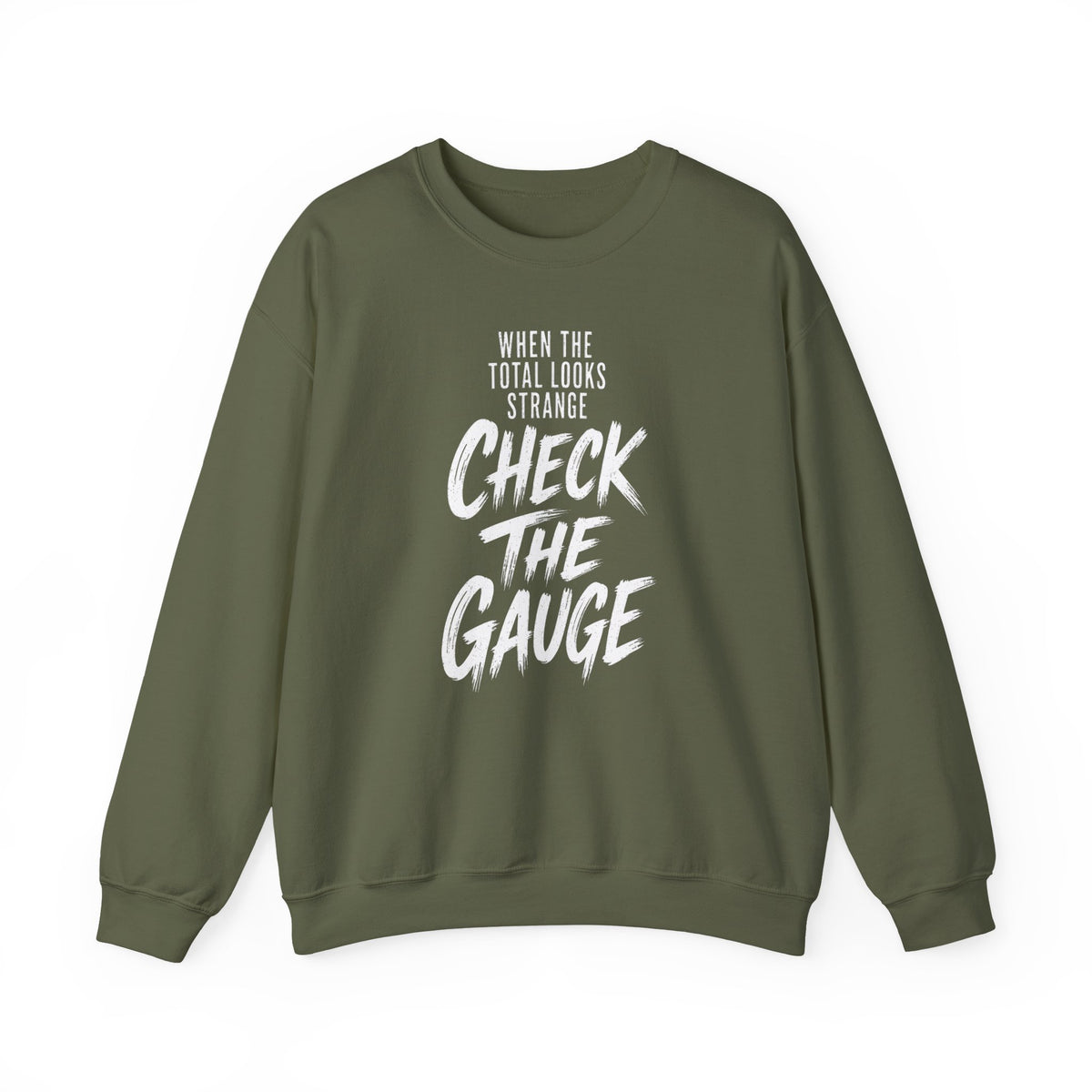 When the Total Looks Strange Check the Gauge Crewneck