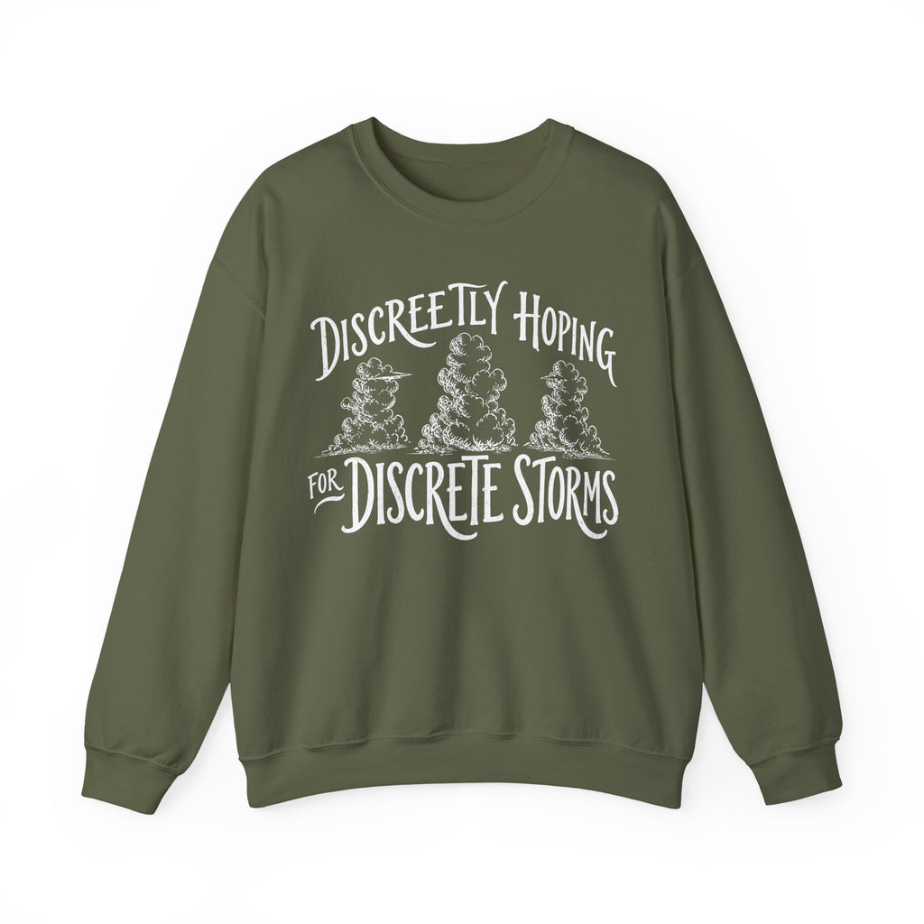 Discreetly Hoping for Discrete Storms Crewneck