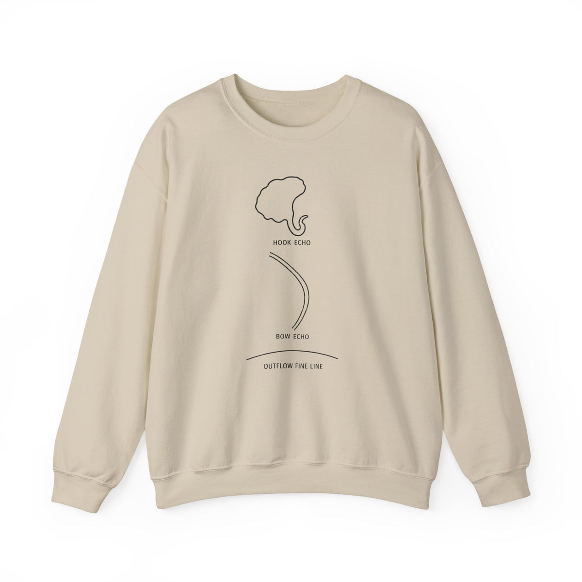 Hook Echo Bow Echo Outflow Fine Line Crewneck