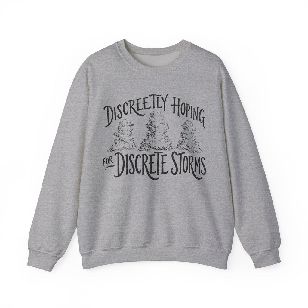 Discreetly Hoping for Discrete Storms Crewneck