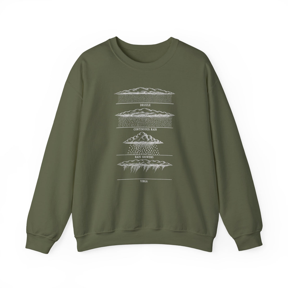 Drizzle Rain Showers and Virga Crewneck
