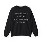 Discreetly Hoping for Discrete Storms Crewneck