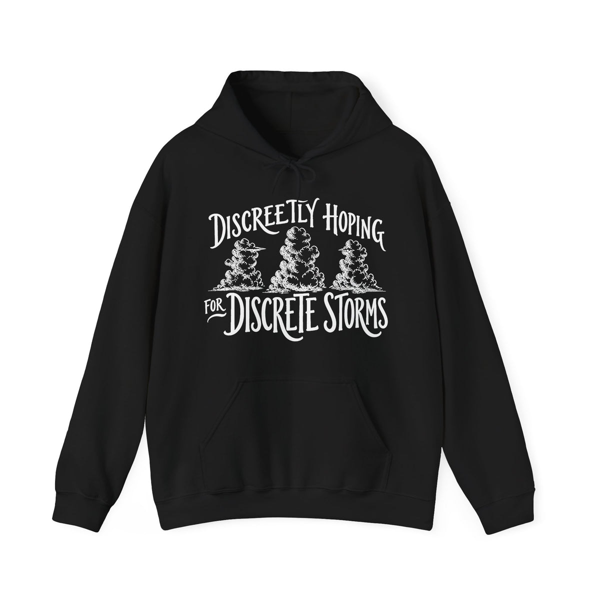 Discreetly Hoping for Discrete Storms Hoodie