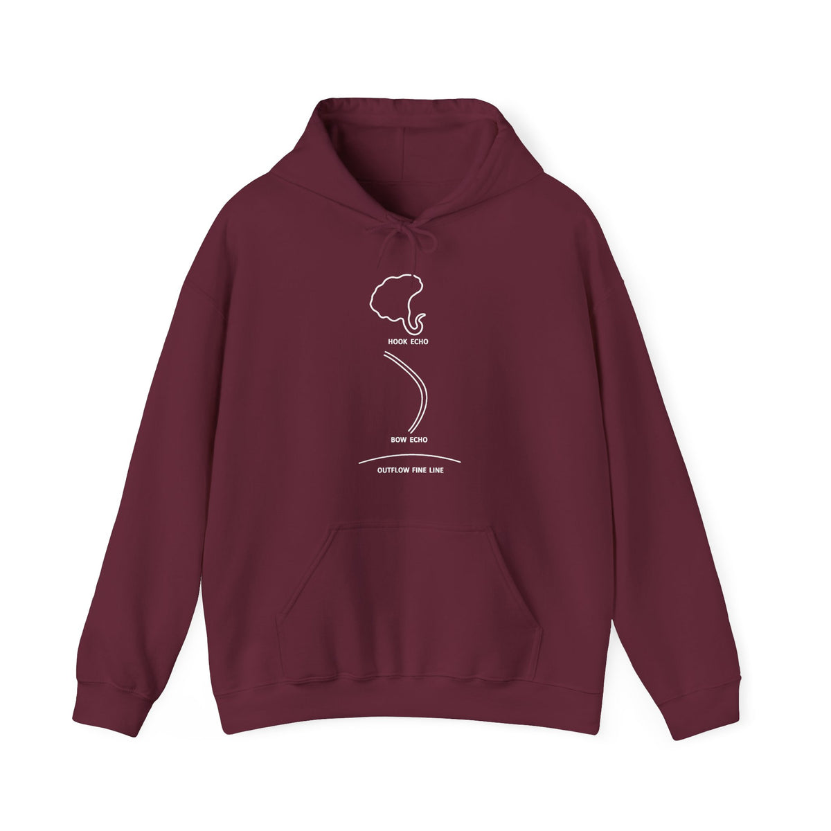 Hook Echo Bow Echo Outflow Fine Line Hoodie