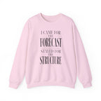 I Came for the Forecast Stayed for the Structure Crewneck