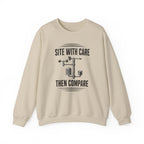 Site with Care Then Compare Crewneck