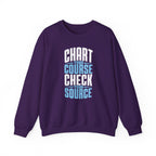 Chart Your Course Check Your Source Crewneck