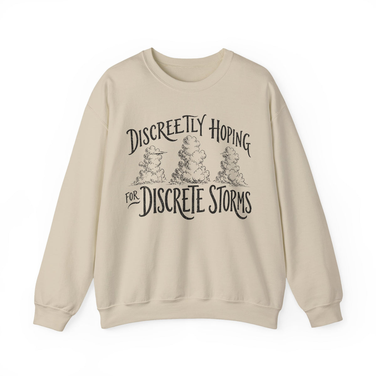Discreetly Hoping for Discrete Storms Crewneck