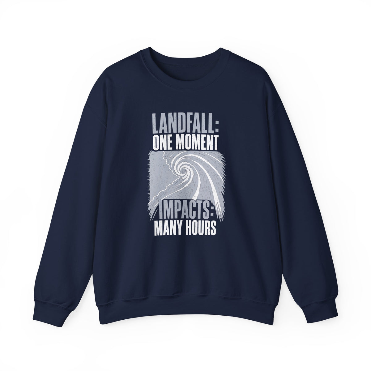 Landfall One Moment Impacts Many Hours Crewneck