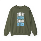 Chart Your Course Check Your Source Crewneck