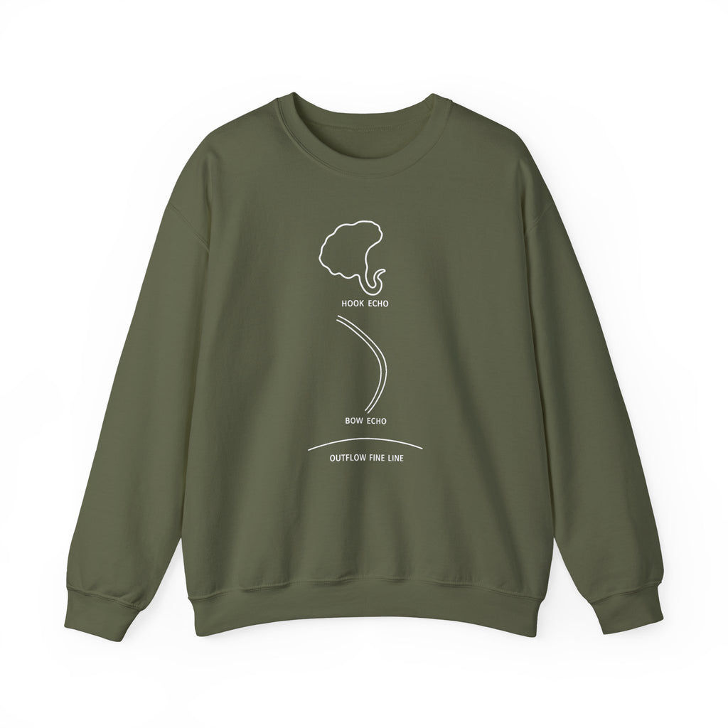Hook Echo Bow Echo Outflow Fine Line Crewneck