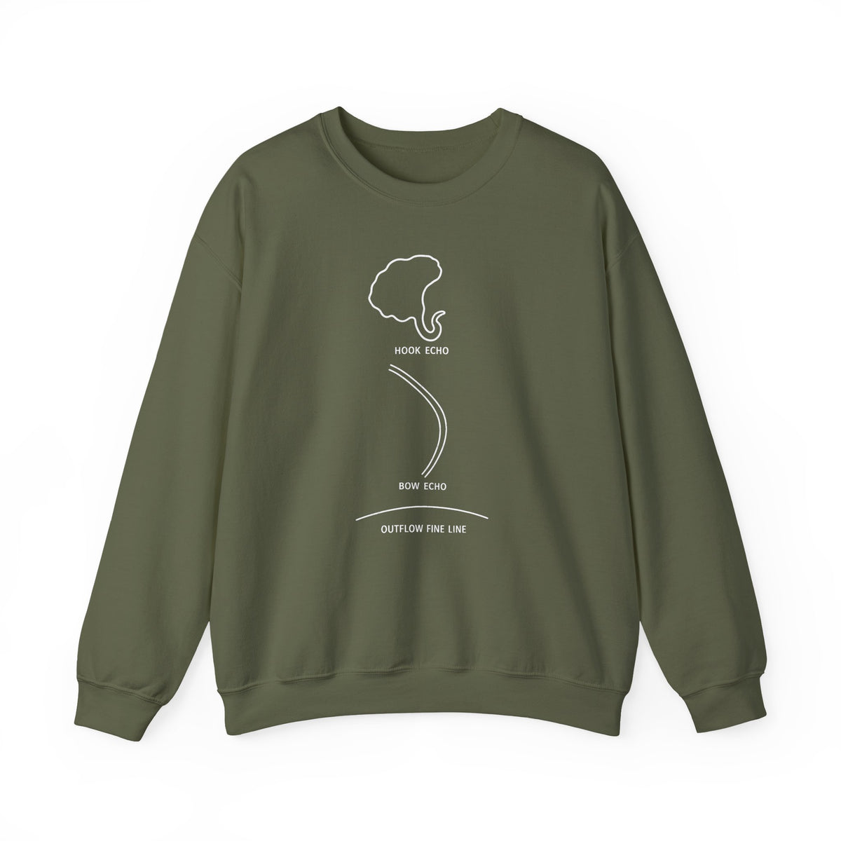 Hook Echo Bow Echo Outflow Fine Line Crewneck