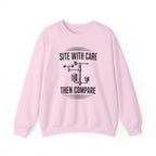 Site with Care Then Compare Crewneck
