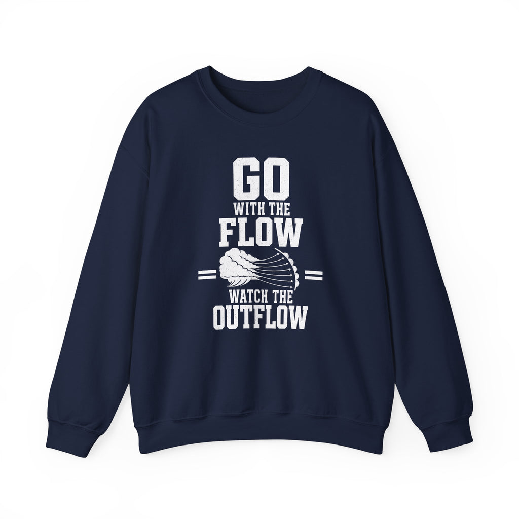 Go with the Flow Watch the Outflow Crewneck