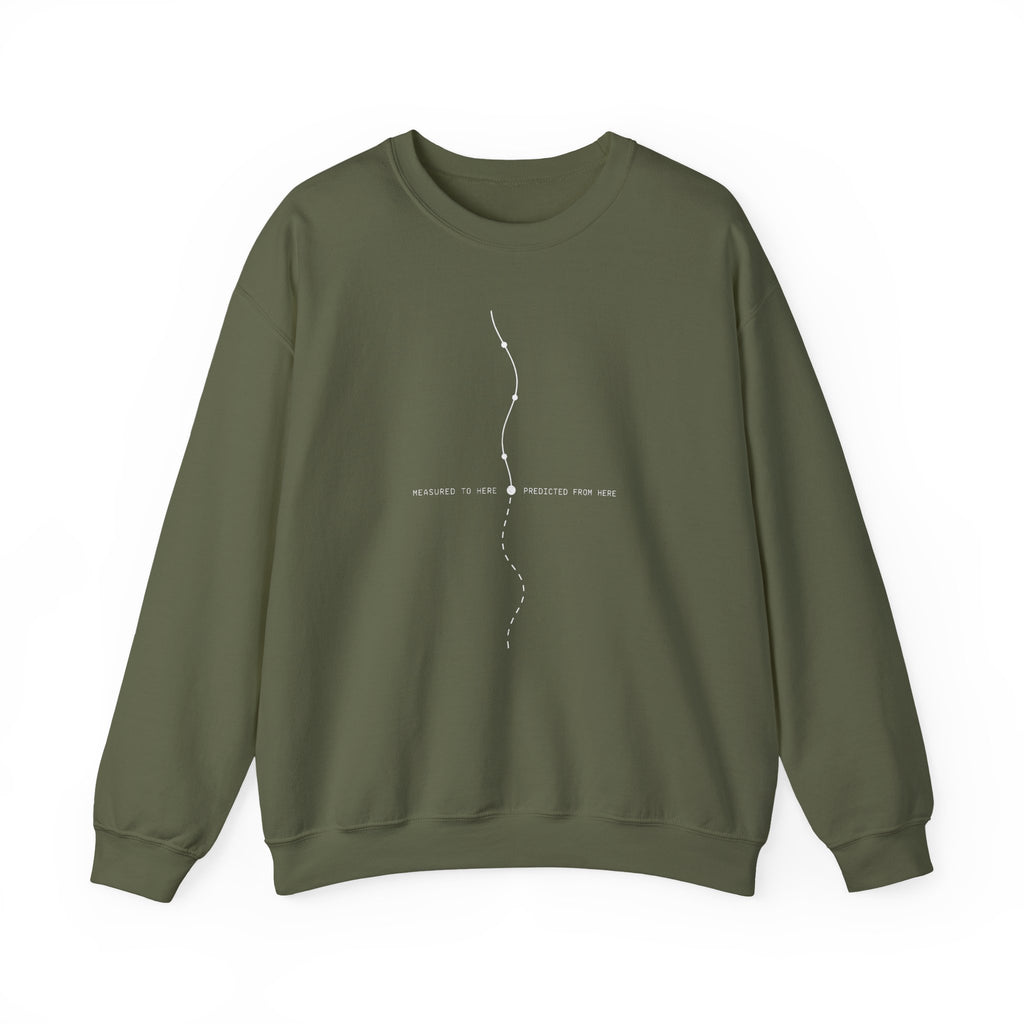 Measured to Here Predicted From Here Crewneck