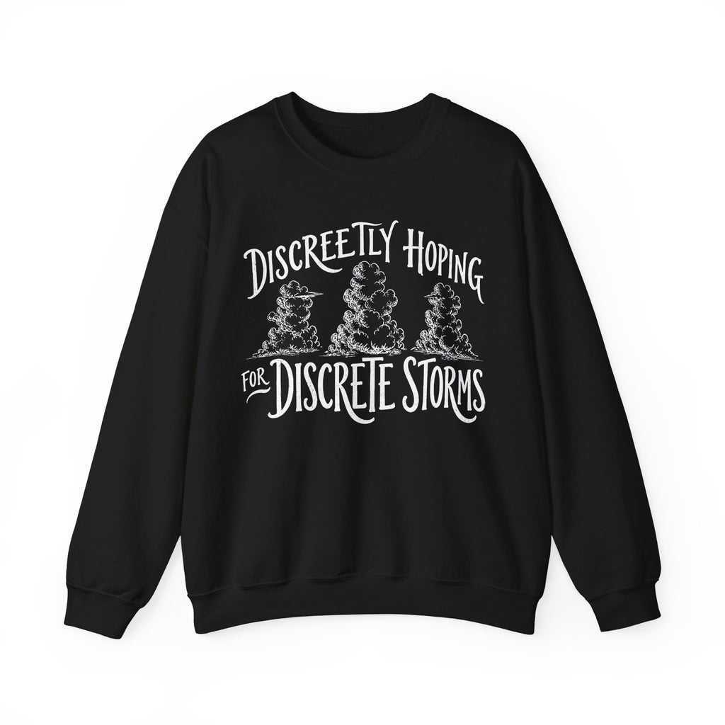Discreetly Hoping for Discrete Storms Crewneck