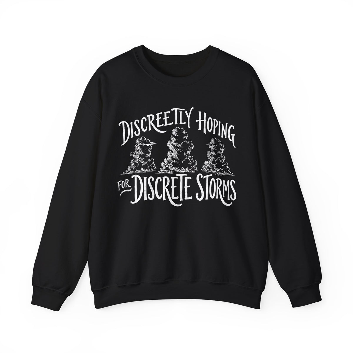 Discreetly Hoping for Discrete Storms Crewneck