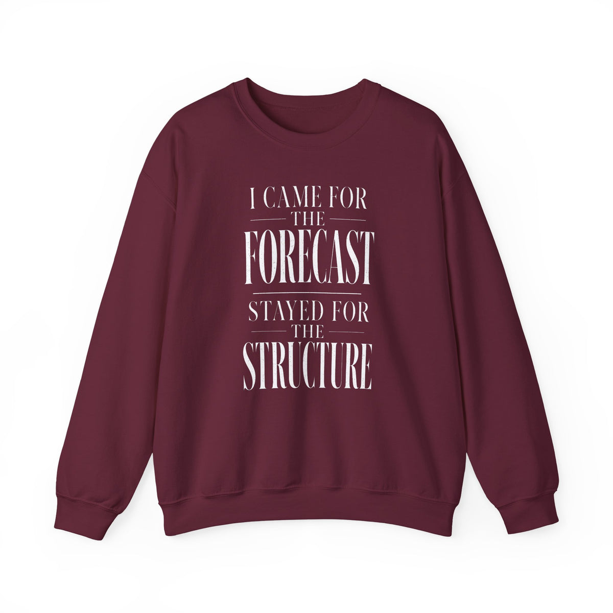 I Came for the Forecast Stayed for the Structure Crewneck