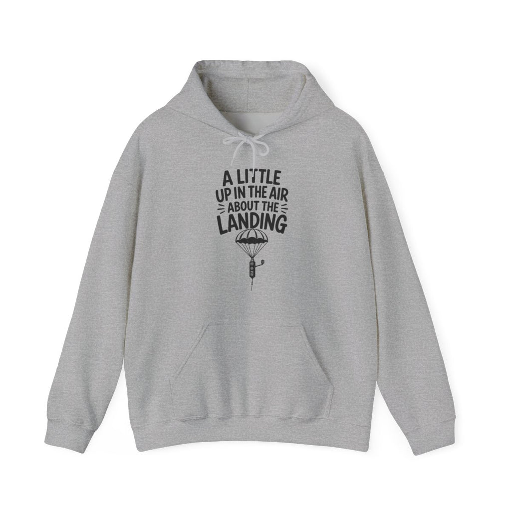 A Little Up in the Air About the Landing Hoodie in Sport Grey