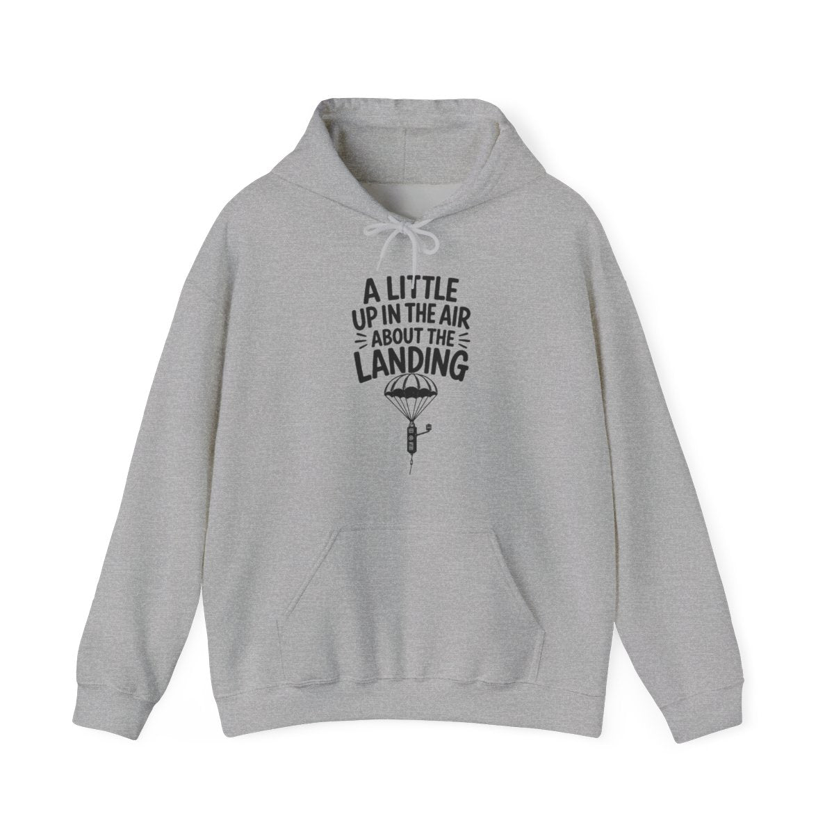 A Little Up in the Air About the Landing Hoodie in Sport Grey